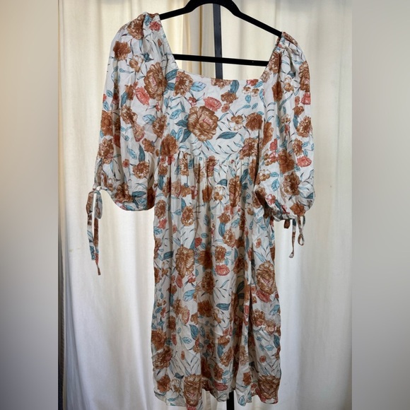 MB Curated by Accent Prone Floral Dress - Boho Peasant Style - Picture 1 of 10